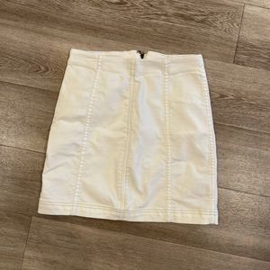 Free People white mini skirt!